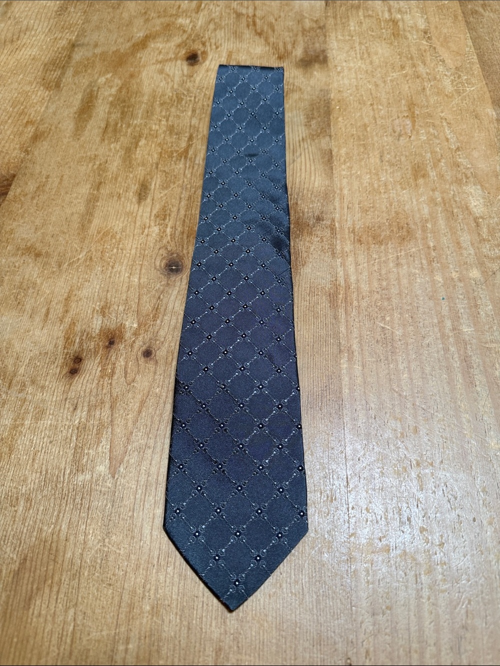 Gucci Black Monogram Silk Tie